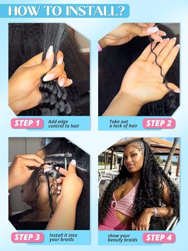 Boho Braiding Hair 18 Inch Curly Virgin Human Hair 100g