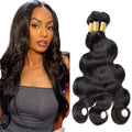 Brazilian Body Wave Hair Bundles #1B Natural Black 24-28in