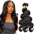Body Wave Human Hair Bundles - 3 Pack Natural Black 1B