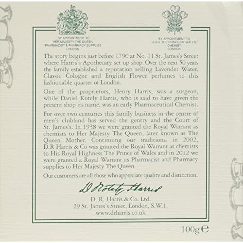 D.R. Harris Lavender Hard Shaving Soap in Mahogany Wood Bowl