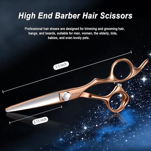 YASAKA 5.5" Professional Barber Hair Scissors Cobalt Steel