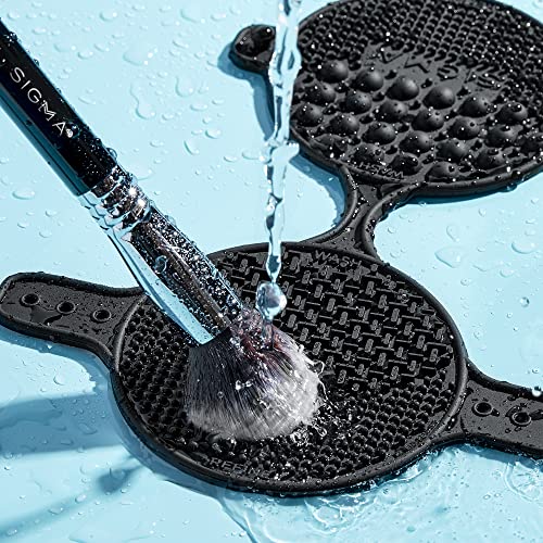 Sigma Beauty - Palmat¢ç - Makeup Brush Cleaner - Perfect for Travel and On the Go - Palm Sized - Black