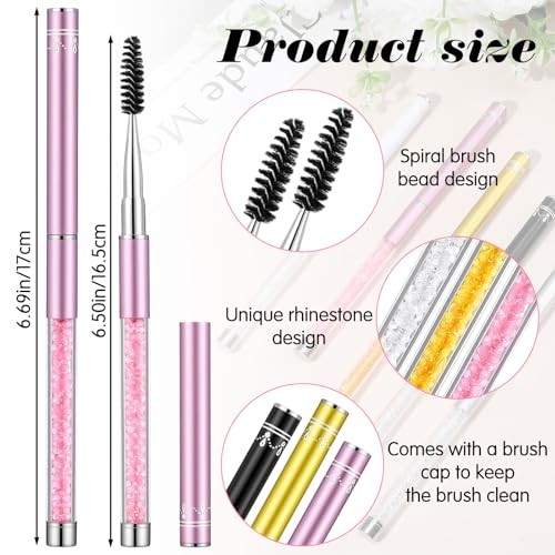 Sorcristy 5PCS Eyelash Brush Set with Caps for Makeup & Grooming
