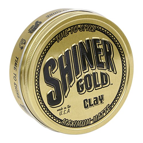 Shiner Gold Clay Pomade | Strong Hold Matte Finish | 3.5oz