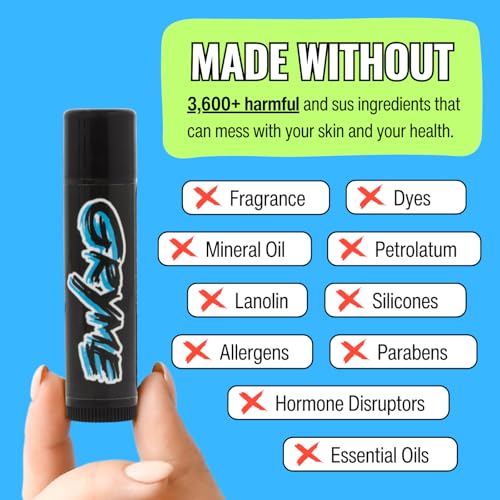 GRYME Lip Balm Set | 3-Pack | Ultra-Hydrating Lip Moisturizer | Natural with Shea Butter, Aloe & Vitamin E | For Kids, Teens, Women and Men