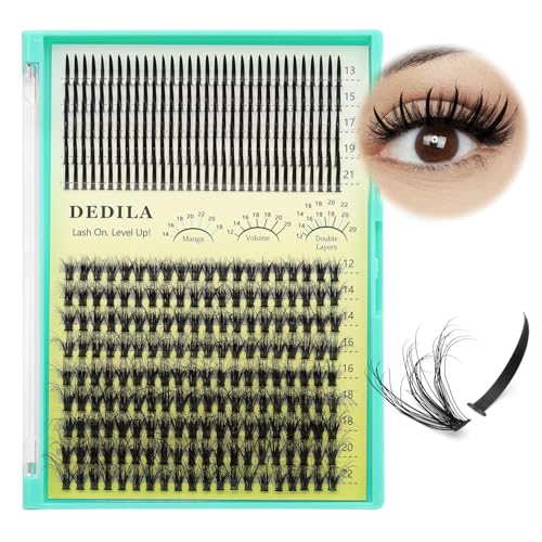 30D Cluster Lash Extensions D Curl 12-22mm Natural Spiky