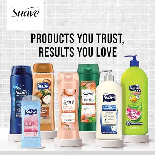 Suave Natural Sweet Coconut 2 In 1 Shampoo & Conditioner with 100% Natural Coconut, for Softening and Shining Hair, No Dyes, No Parabens, No Phthalates, 28 Oz (Pack of 4)
