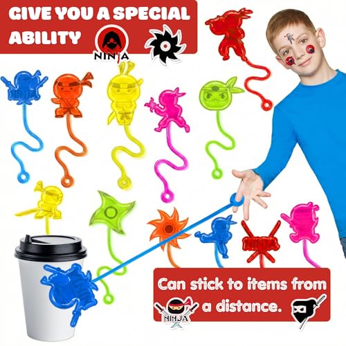 Ninja Party Favors 48-Piece Set: Stick Hands & Tattoos