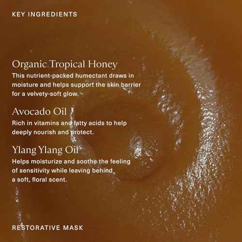 Oak Essentials Restorative Mask | Organic Honey Face Mask | Helps Hydrate, Calm & Nourish Dry, Irritation-Prone Skin, 1.9 Oz