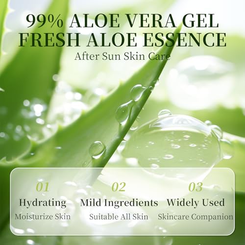 KONEUK 30 Pack Aloe Vera Gel - 99% Pure Travel Size