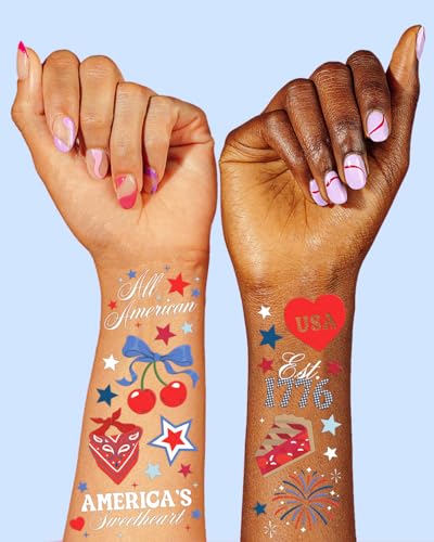 xo, Fetti 4th of July Temporary Tattoos - 250 Patriotic Designs