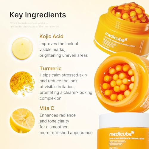 Medicube Capsule Cream with Kojic Acid & Turmeric for Uneven Skin Tone - 1.86 oz