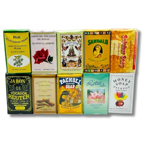 Lanman & Kemp Florida Water Cologne New York Soap Collection, 10 Different Scents Soap - 1 Scent Each