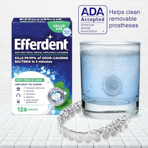 Efferdent Denture Cleaner Tablets - 126 Count Retainer & Aligner Cleaner