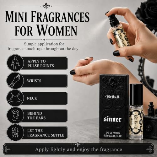 Kat Von D Sinner Mini Edp Perfume for Women 0.15oz - Sultry, Bold Fragrance