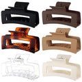 Sisiaipu Medium Hair Claw Clips 6-Pack, 3.5 Inch Non-Slip Hair Accessories for Women & Girls