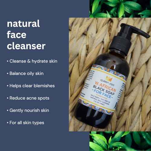 Black Soap for Face | Cleanser + Face Wash | West African Blend | Natural Simple Ingredients in Small Batches African Soap 4 oz