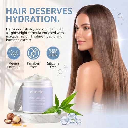 Chérie Deep Conditioning Hair Mask - Macadamia Oil & Hyaluronic Acid 16.9oz