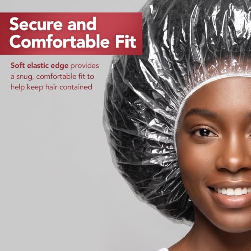 Annie Extra Large Clear Disposable Hair Treatment Caps - 100 Count