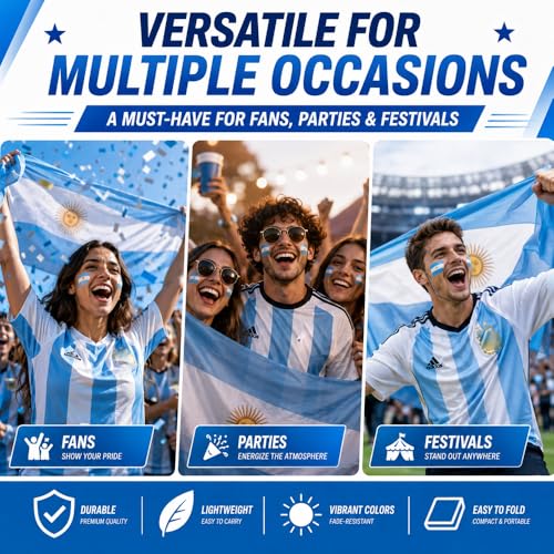 FirstFly Argentina World Cup Face Paint Stick - Blue & White Body Paint for Sports & Celebrations