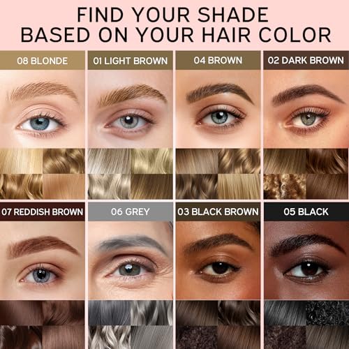 Vevivia 2-Pack Eyebrow Pen with Microblading Tips, Waterproof Dark Brown