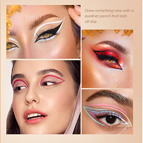 12 Colors Waterproof Gel Eyeliner Pencil Set - Long-Lasting Matte