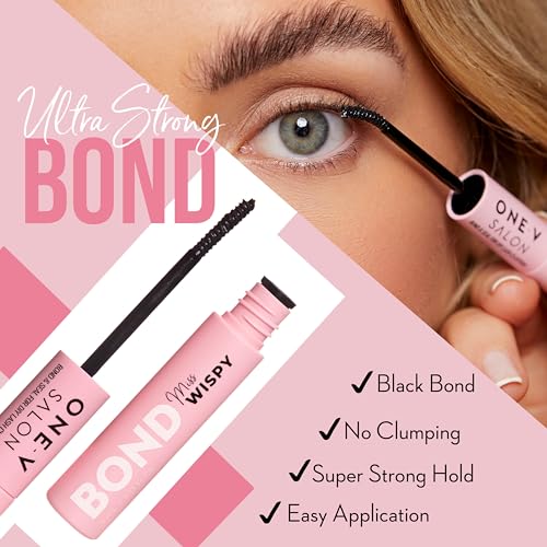 One V Salon Lash Clusters, Miss Wispy 238 Pc, 10-18mm Luxe Lash Petite Wisp Fluffy 3D Eyelash Clusters & Miss Wispy Lash Bond & Seal, 2-in-1 Super-Strong Bond & Seal Lash Glue