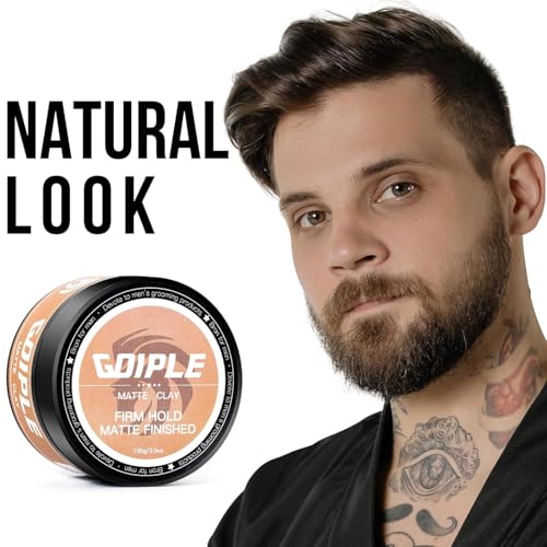 Matte Hair Clay Pomade for Men | Water-Based Styling Paste 100g