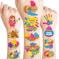 96 PCS Holi Hai Festival Temporary Tattoos for Kids