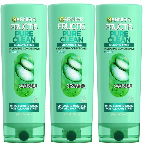 Garnier Fructis Pure Clean Hydrating Conditioner, 12 Fl Oz, 3 Count (Packaging May Vary)