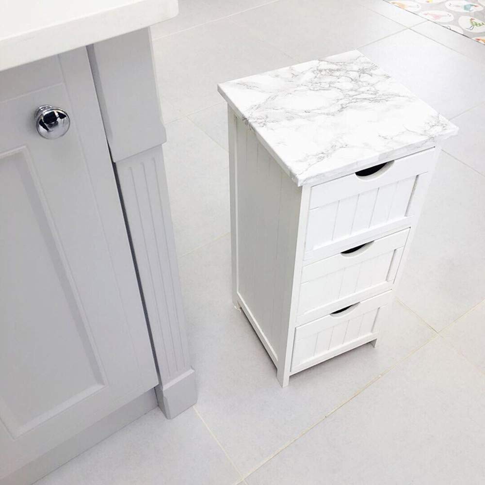 Marble Paper Granite Gray/White Roll Kitchen Countertop Cabinet Furniture is Renovated Thick PVC Easy to Remove Without Leaving Glue Upgrade 17.71" x 196.8"