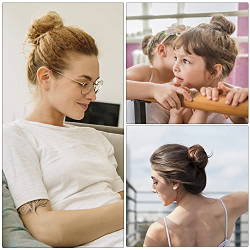 Hair Bun Maker Kit with 4 Donuts, Elastic Ties & Bobby Pins