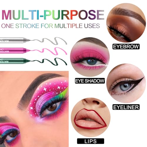 15-Color Eyeliner Pen Set - Waterproof Metallic Eye Makeup Kit