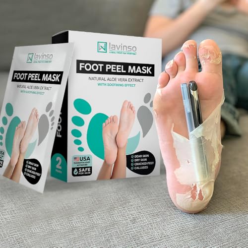 Lavinso Foot Peel Mask 2-Pack – Exfoliating Callus & Dead Skin Remover