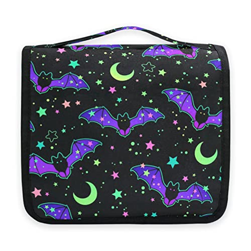 Hanging Toiletry Bag Magic Galaxy Bat Makeup Bag Travel bag for Toiletries Portable Toiletry Organizer Bags Toiletry Bag for Women Men, Travel-Essentials Toiletry Bag