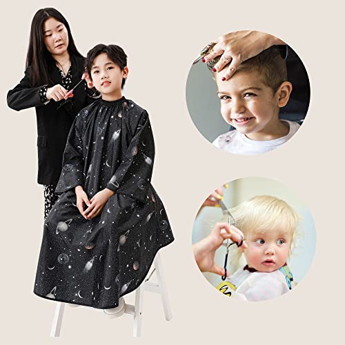 Kids Hair Cutting Cape with Sleeves - Adjustable Barber Cape