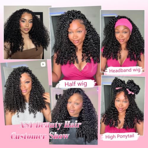14-Inch Burmese Curly Half Wig Human Hair - 180% Density