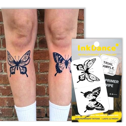 InkDance Semi-Permanent Butterfly Tattoos - Waterproof, 1-2 Weeks