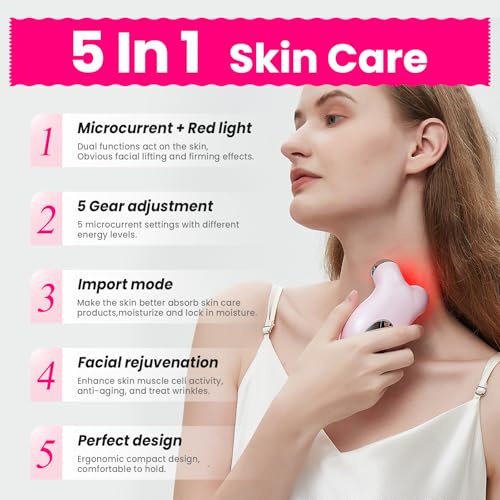 Hunvva Microcurrent Facial Device with Red Light Therapy EP-300