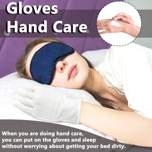 12 Pairs of White Cotton Gloves for Eczema, Crafting, & Inspection