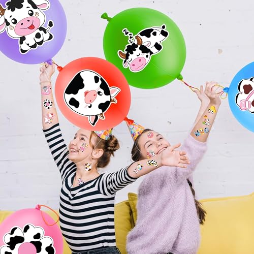 72 Pc Cow Party Favors – 24 Punch Balloons & 48 Tattoos