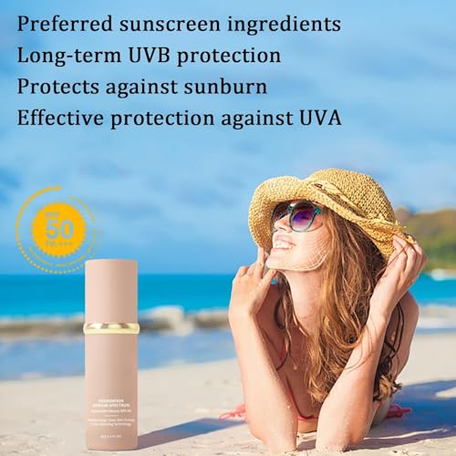 SPF 50 Liquid Foundation with Sunscreen - Lightweight Longwear