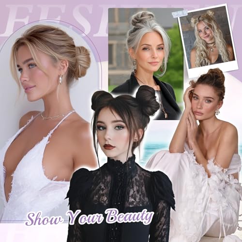 2PCs Small Messy Bun Hair Pieces for Thin Hair