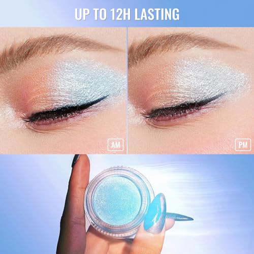 Oulac Blue Cream Eyeshadow - Highly Pigmented & Long Lasting