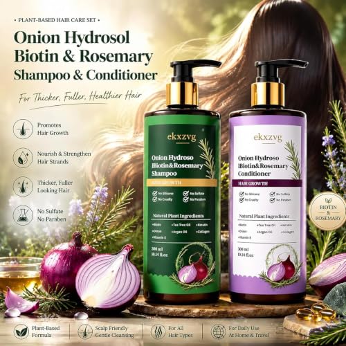 Onion Hydrosol Biotin Rosemary Shampoo & Conditioner Set for All Hair Types