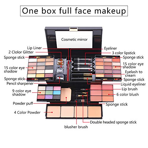 49 Colors Makeup Kit - Eyeshadow, Blusher, Lip Gloss & Powder
