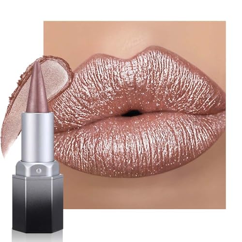 Metallic Shimmer Lipstick & Liner Combo | Full Coverage Hydrating
