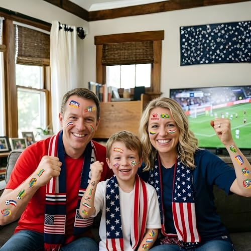 75PCS Soccer Temporary Tattoos - World Cup Fan Party Favors