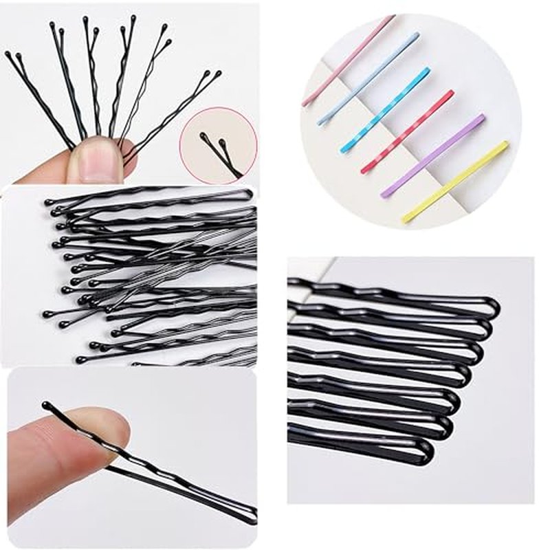 50 Bobby Pins with Metal Storage Box - Hair Clips for All Hair Types
