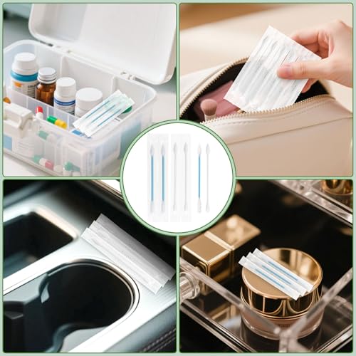 Individually Wrapped Cotton Swabs - 600 Count Travel Size